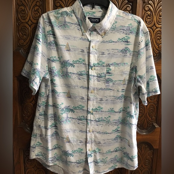 Mens Sailboat Button down and collar shirt. - Picture 14 of 14